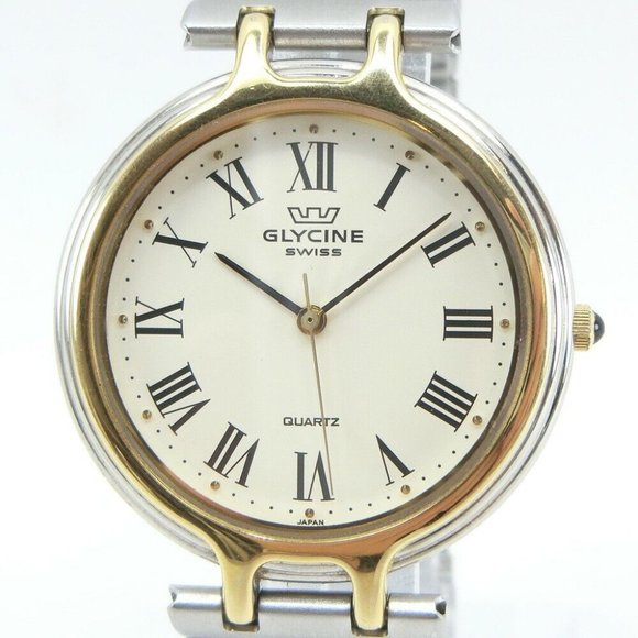 GLYCINE Watches Stainless Steel Quartz Analog display mens whiteDial - Picture 1 of 8